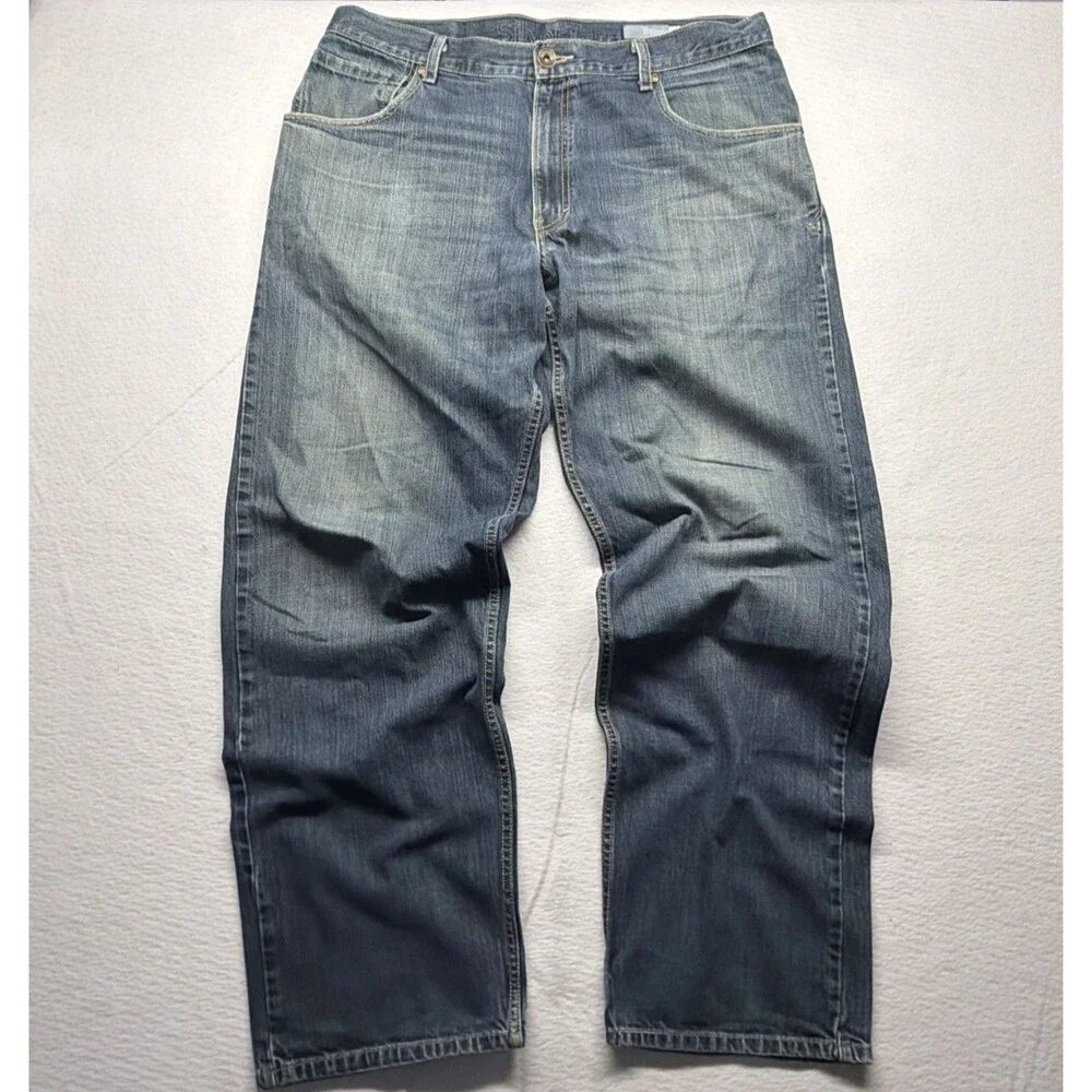 Vintage 90s Levis SilverTab Baggy Jeans Faded Blue Denim Skater Men's 36x33